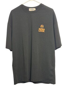 M Play Ground Nerd Look Graphic T-Shirt Black Oversized Fit Polyester & Cotton B